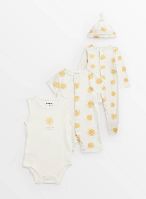 Cream Sunshine Print 4-Piece Starter Set  9-12 months